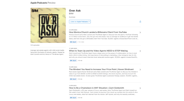 The Over Ask Podcast by Eric Simon